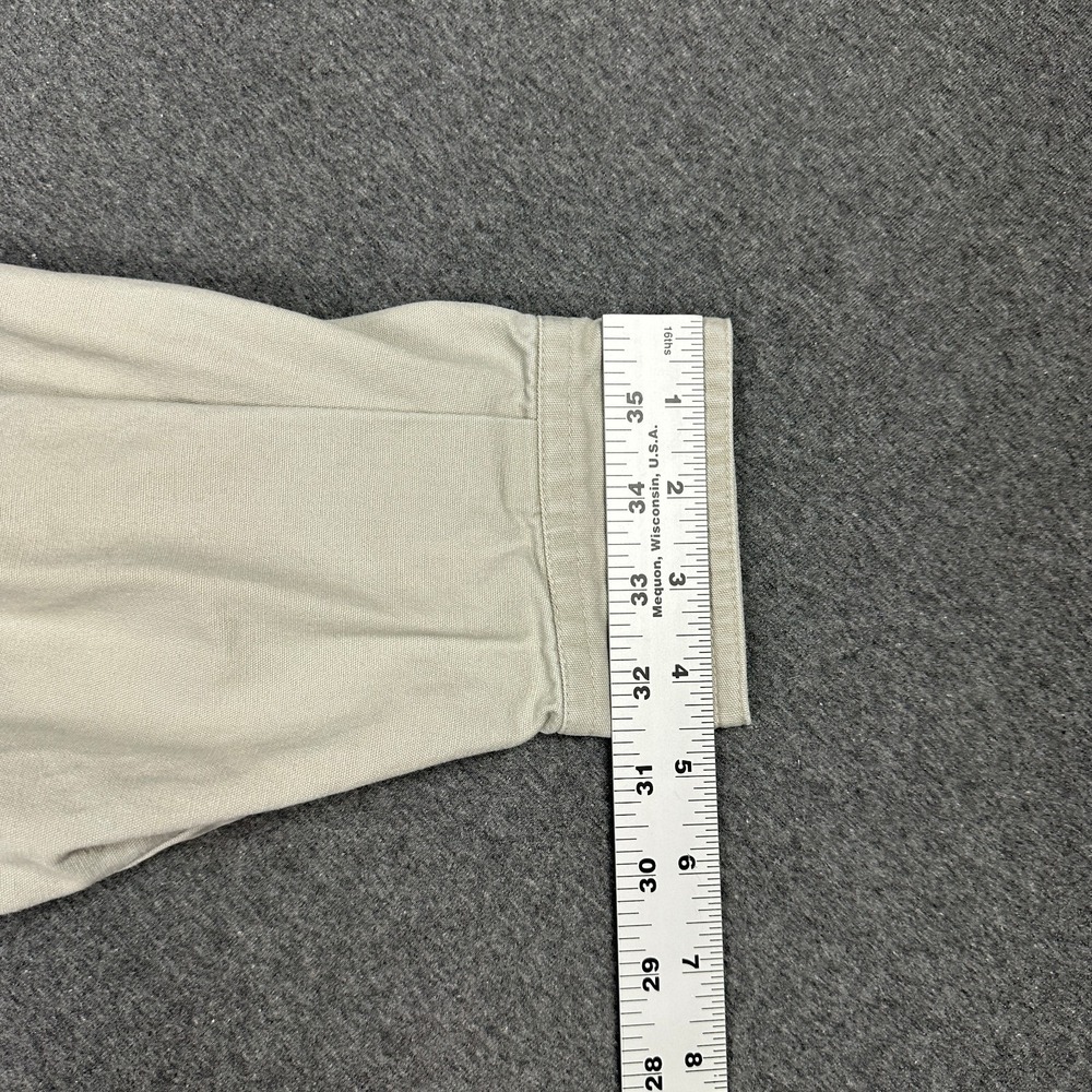 Marlboro Gear Mens Khaki Tan Long Sleeve Button Up Shirt Chest Pocket XXL - Picture 6 of 7